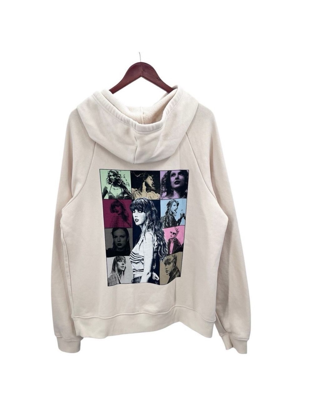 Taylor Swift The Eras Tour Merch Cream Hoodie Sweatshirt Size Medium